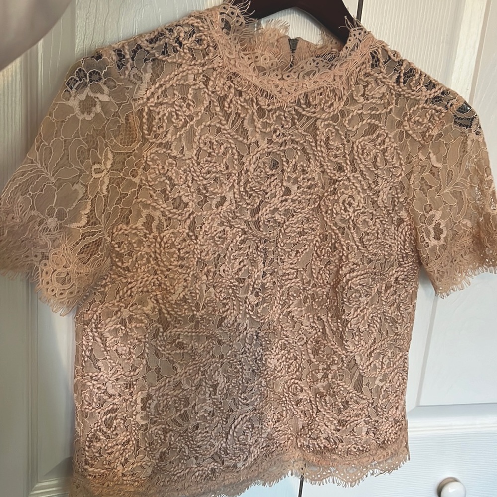 Zara lacy short sleeve top